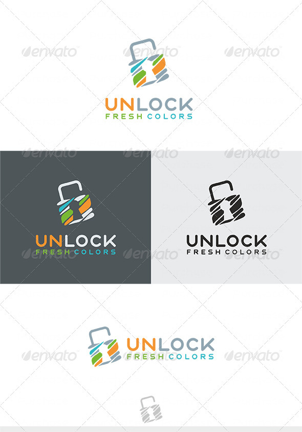 Unlock Fresh Colors Logo - Symbols Logo Templates