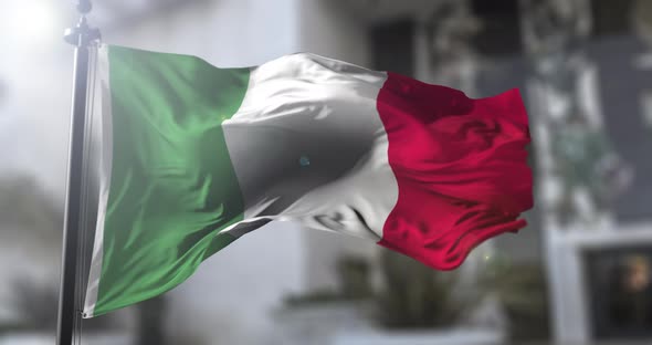 Italian national flag. Italy country waving flag alt