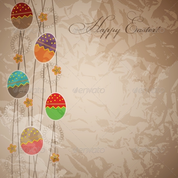 Easter card template vector illustration - Backgrounds Decorative