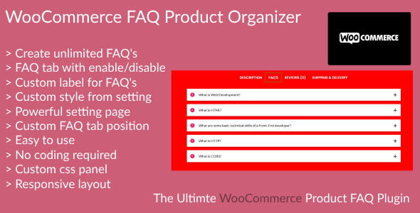 WooCommerce FAQ Product Organizer