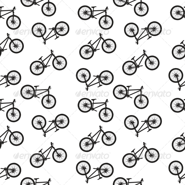 bike seamless pattern vector illustartion - Backgrounds Decorative