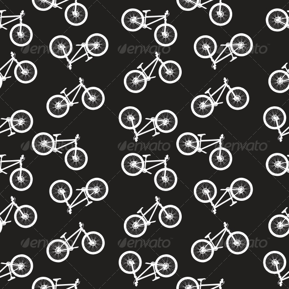 bike seamless pattern vector illustartion - Backgrounds Decorative