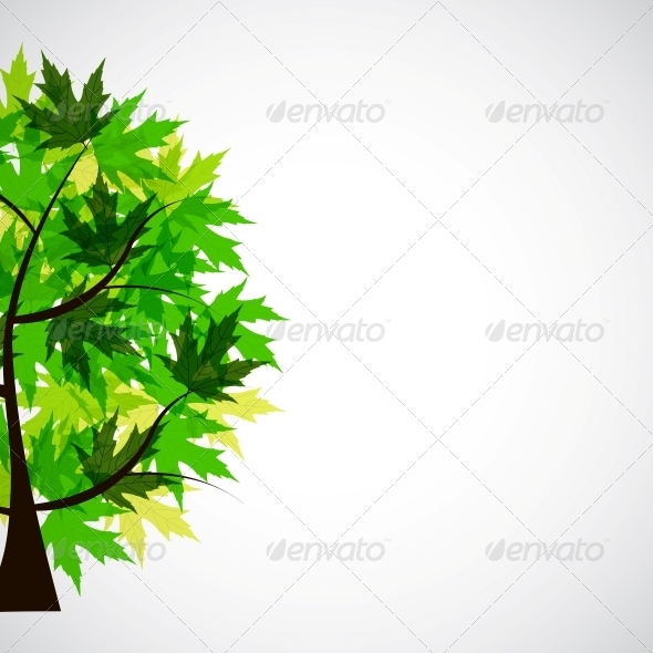 Abstract Vector spring tree illustration - Miscellaneous Conceptual