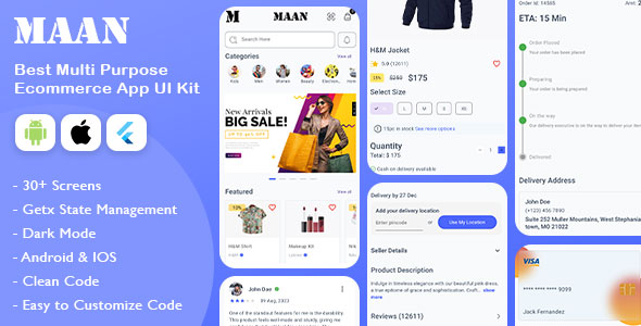 Maan Multi Purpose Ecommerce Flutter App