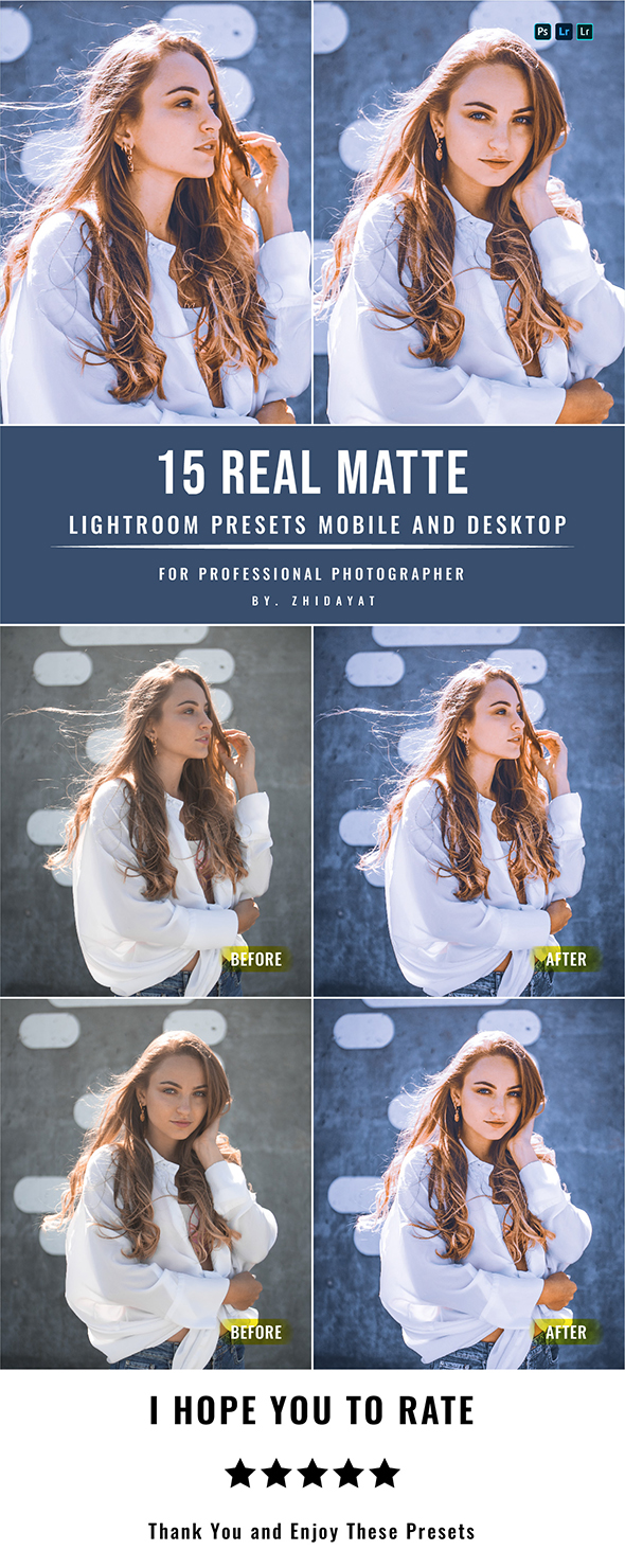 15 Real Matte Lightroom Presets