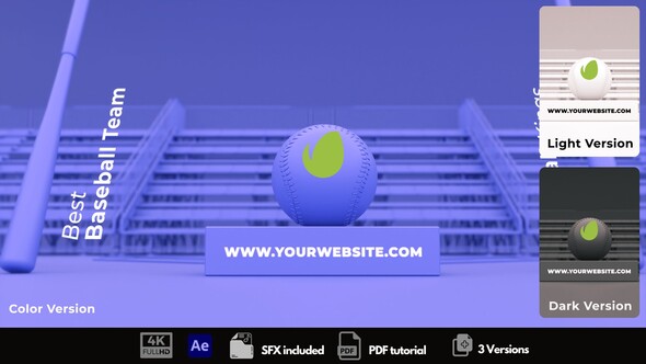 Baseball Logo Reveal Logo Stings template preview