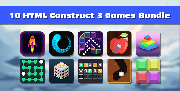 10 Games Bundle Premium - Construct 3 .c3p - HTML5 - Full Games