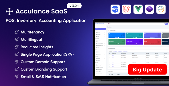 Acculance SaaS - POS, Inventory, Accounting SaaS Application