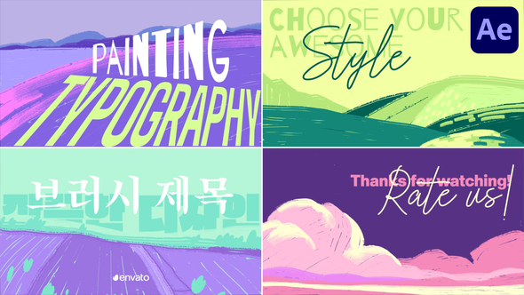 Hand Drawn Painting Typography for After Effects