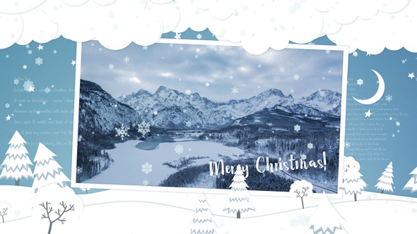 Minimal Winter Slideshow Video Displays template preview