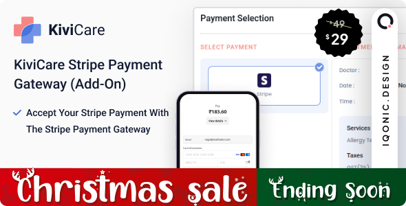 KiviCare  Stripe Payment Gateway (Addon)