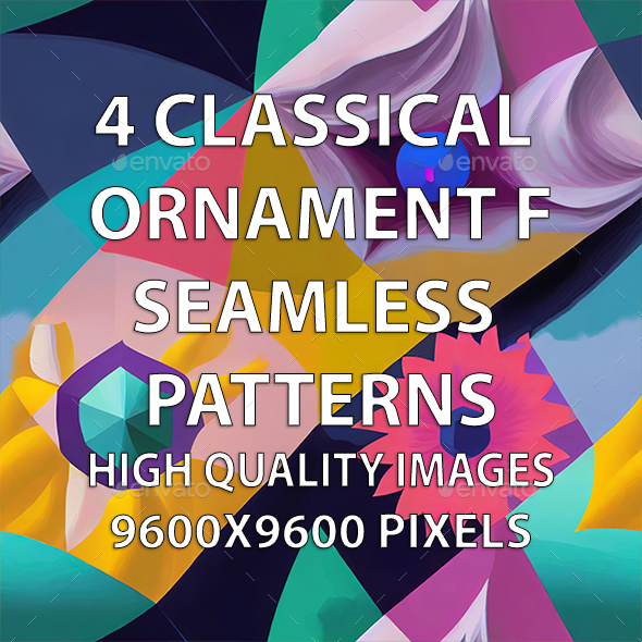 4 Classical Ornament F Seamless Patterns