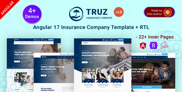 Truz - Insurance Company Angular 17 Template