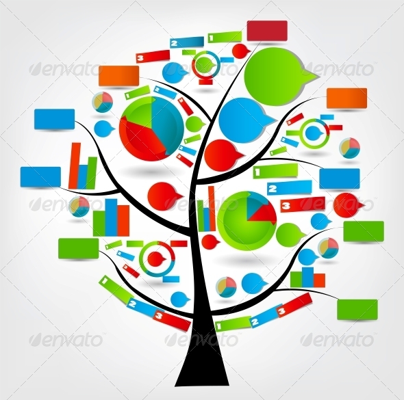 Concept of Circular Banners with Arrows - Concepts Business
