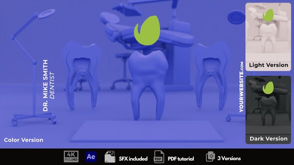 Dental Intro Logo Stings template preview