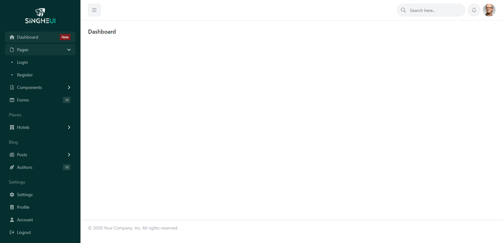 Vue.js Tailawind CSS Admin Panel Sidebar Navigation by SingheUI