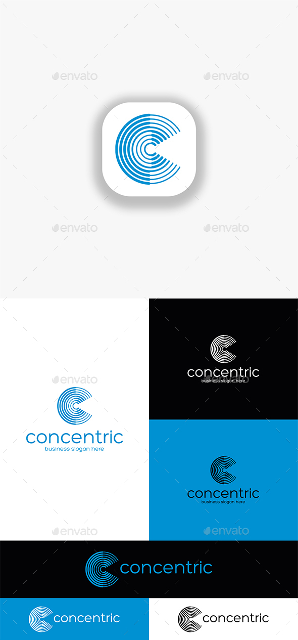 Concentric Abstract C Logo