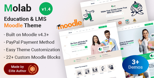 Molab | LMS & Education Moodle 4+ Theme
