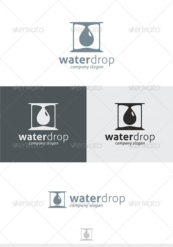 Water Drop Logo - Vector Abstract