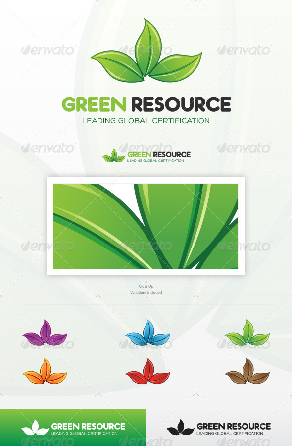 Green Resource Logo - Nature Logo Templates