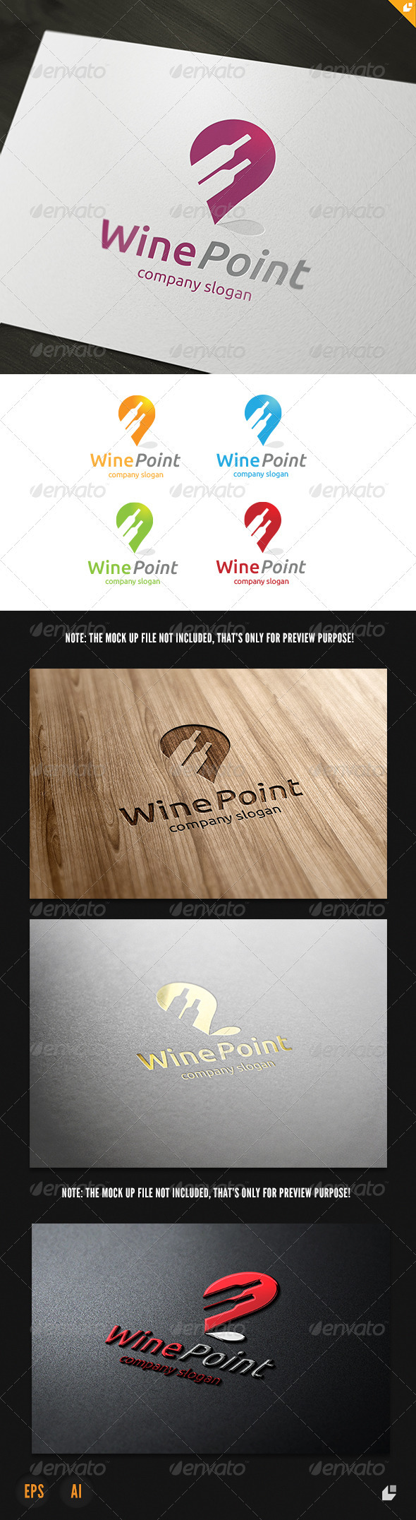 Wine Point Logo - Objects Logo Templates