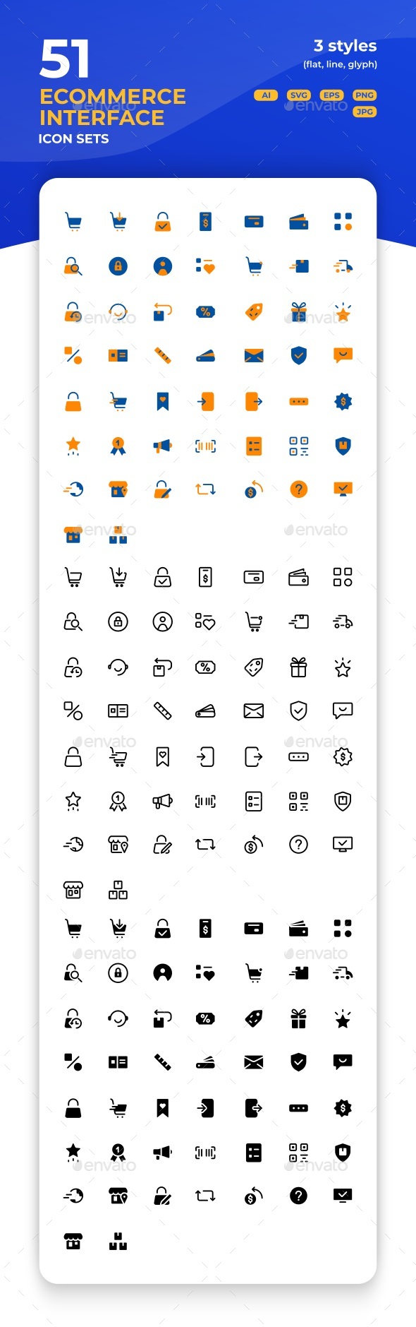 Ecommerce Interface Icon Pack