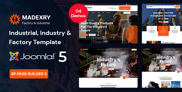 Madexry – Joomla 5 Construction Factory & Industrial Template