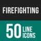 Firefighting Line Icons