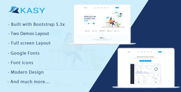 Kasy - Responsive Landing page Template