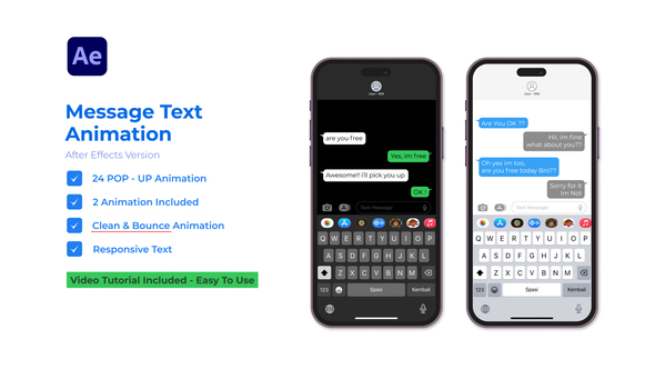 Text Message Elements template preview