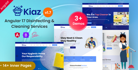 Kiaz - Cleaning & Washing Services Angular 17+ Template