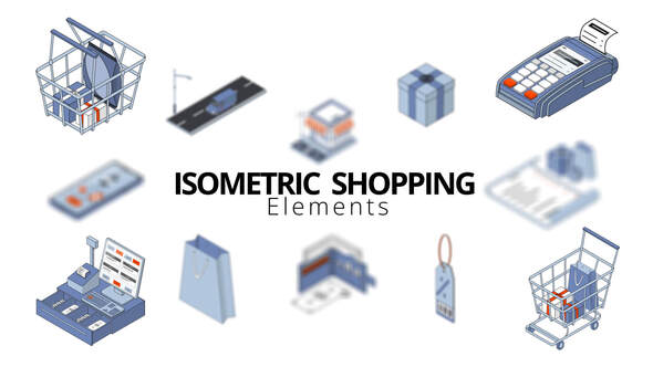 Isometric Shopping Elements