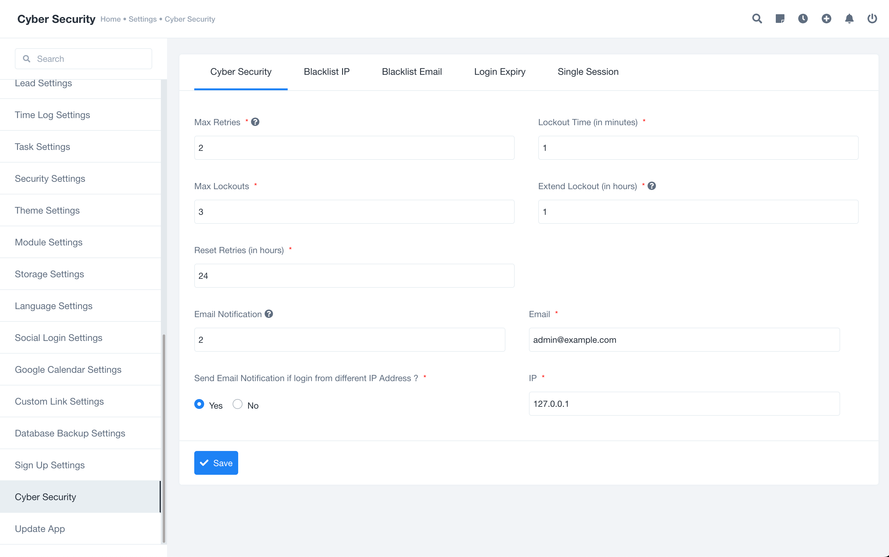 Cyber Security Module for Worksuite CRM by ajay138 | CodeCanyon