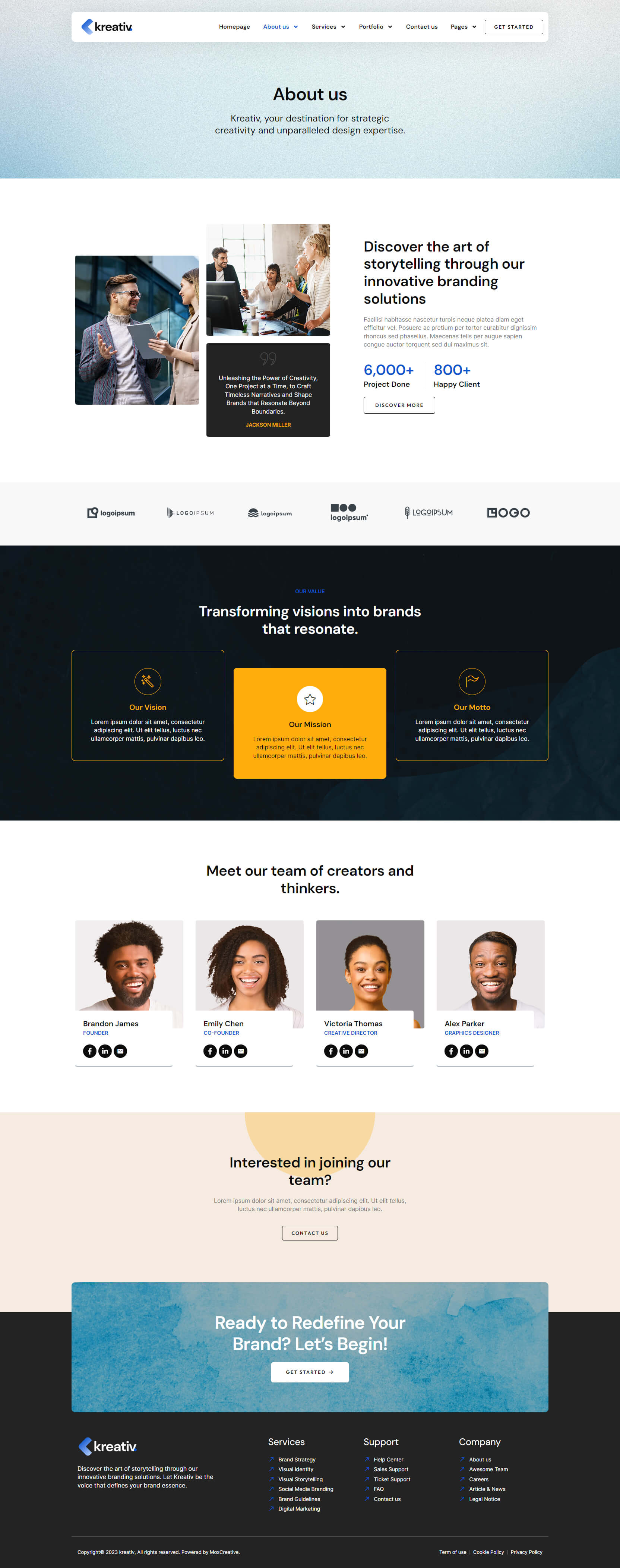 Kreativ Digital Agency Creative Branding Elementor Pro