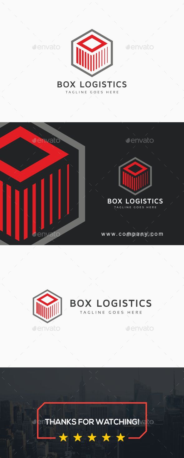 Box Logistics Logo Template