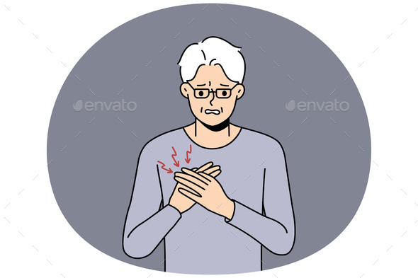 [DOWNLOAD]Unhealthy Elderly Man Suffer From Heart Pain