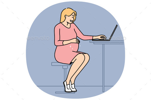 [DOWNLOAD]Pregnant Woman Working on Laptop