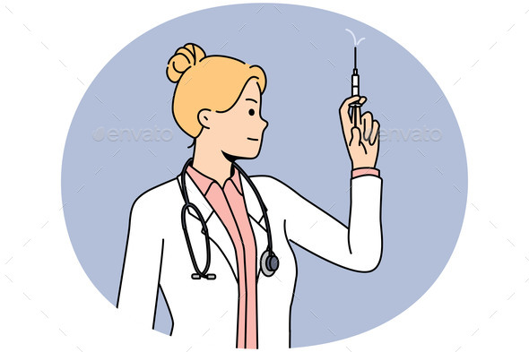 [DOWNLOAD]Female Nurse with Syringe in Hands