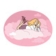 Smiling Woman Lying on Cloud Dreaming