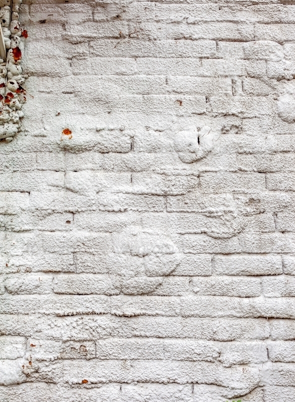 Vintage white background brickwall - Stone Textures