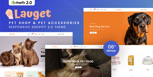 Lauget - Pet Shop & Pet Accessories Responsive Shopify 2.0 Theme