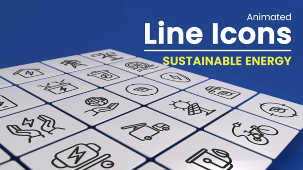 50 Animated Sustainable Energy Line Icons