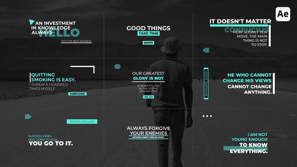 Typography Text Titles | AE Titles template preview