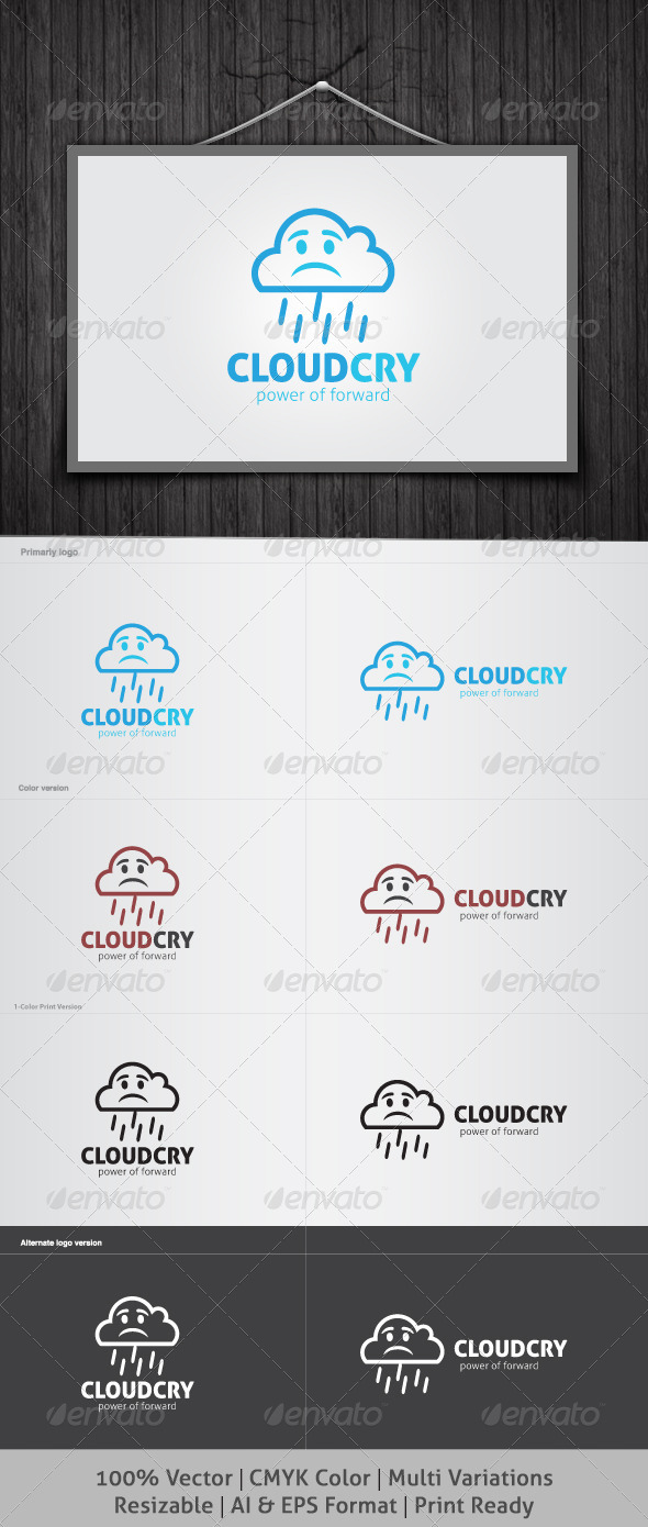 Cloud Cry Logo - Nature Logo Templates