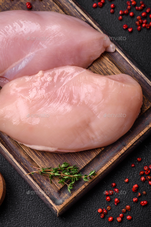 Chicken breast vector stock vector. Illustration of preparation