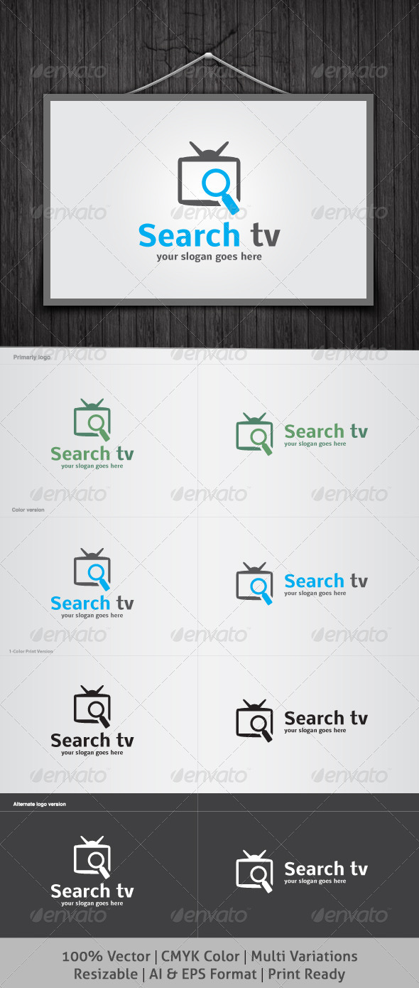 Search tv Logo - Objects Logo Templates