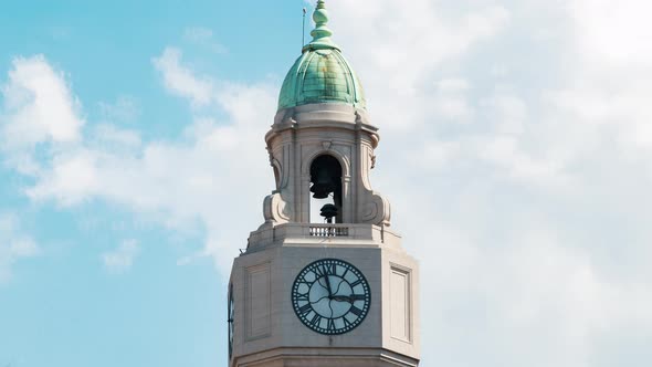 The clock of the City Legislature Building Downtown Buenos Aires