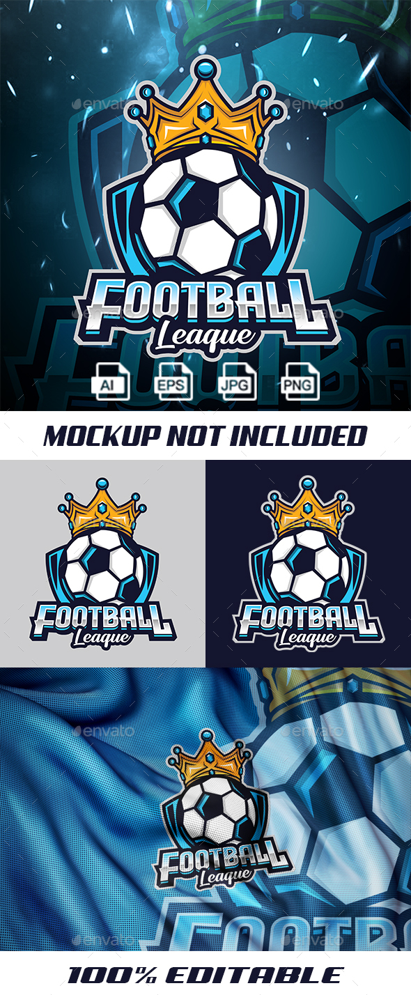 Crown Esport Football Logo Template