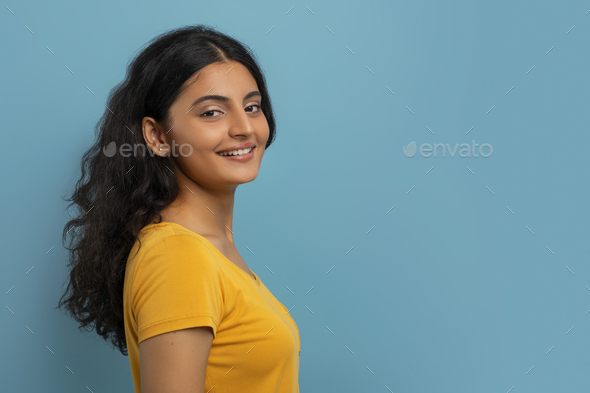 an indian woman in black shirt posing for the camera generative ai 32113124  Stock Photo at Vecteezy