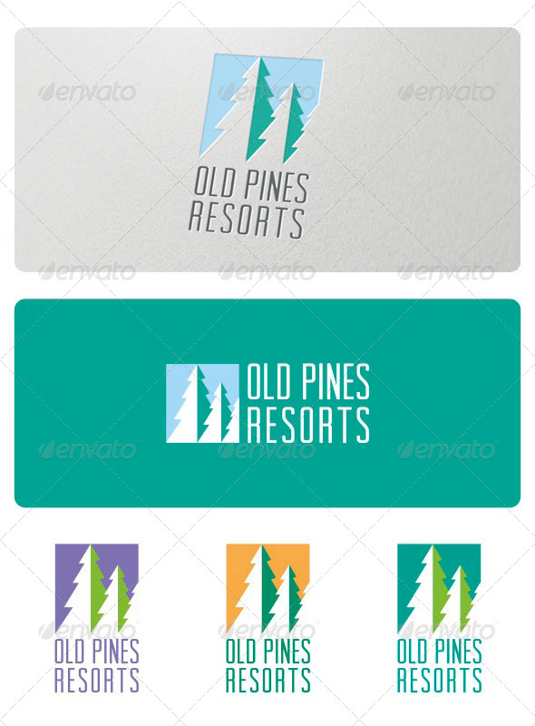 Old Pines Resorts Logo - Nature Logo Templates